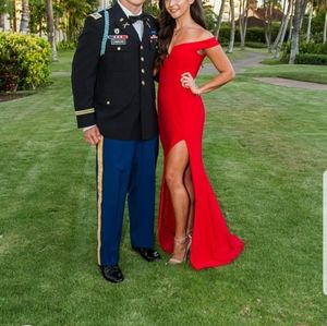 Red Ball Gown w/ Slit